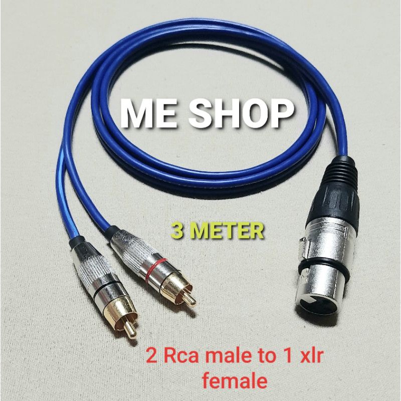 Hengliang Store ケーブルレギュラー 3 ピン XLR デュアル RCA