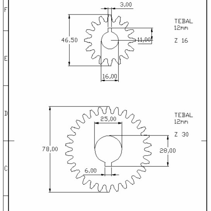 Jual Roda Gigi Besi Custom spurgear roda gigi lurus | Shopee Indonesia