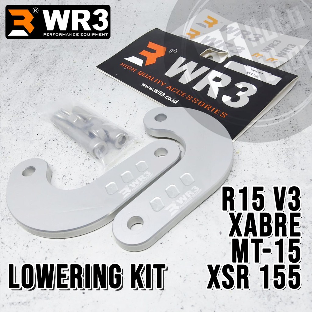 Jual Lowering Kit WR3 R15 V3 MT15 Xabre XSR155 Silver Original