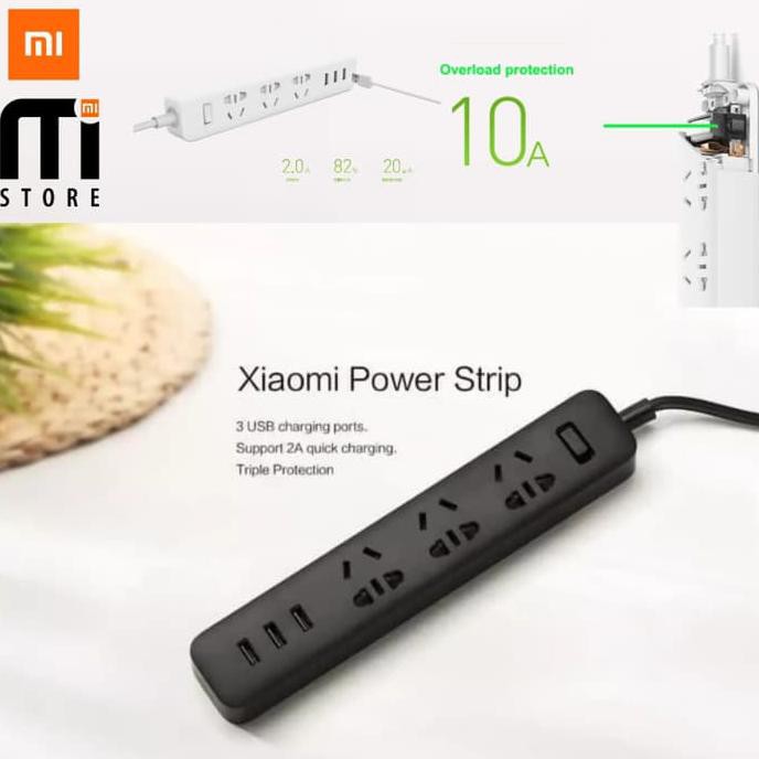 Jual Stop Kontak Xiaomi Mi Smart Power Strip Plug Adapter with 3 USB ...