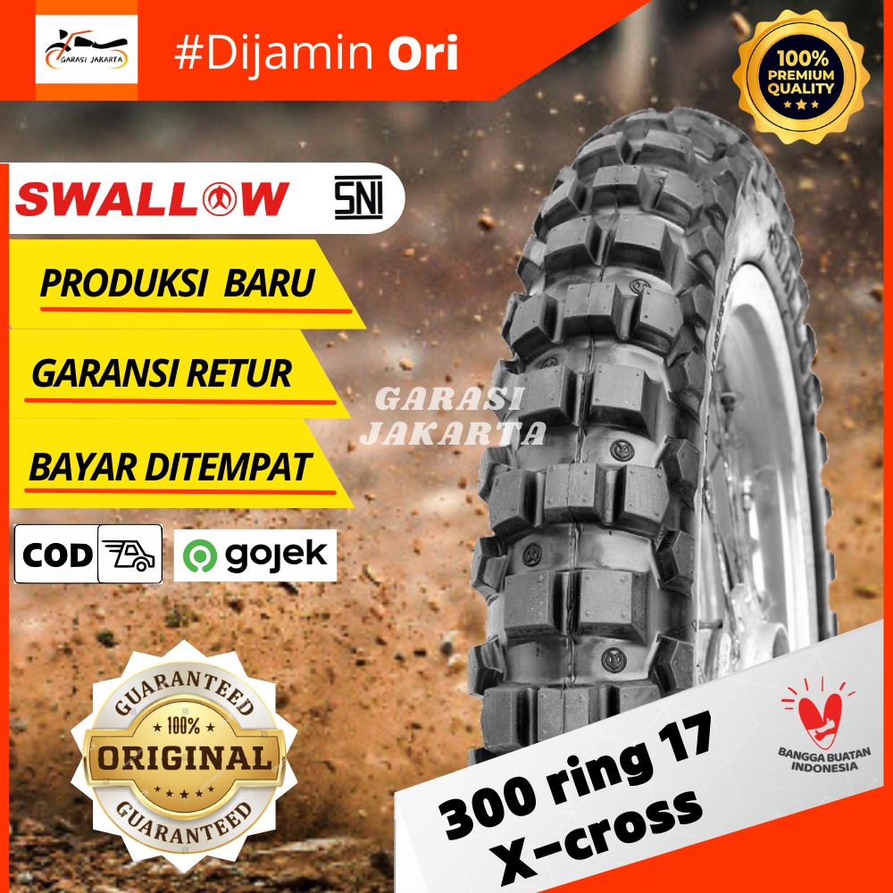 Jual Ban cross trail ring 17 300 ban luar motor ring 17 300 ban swallow ...