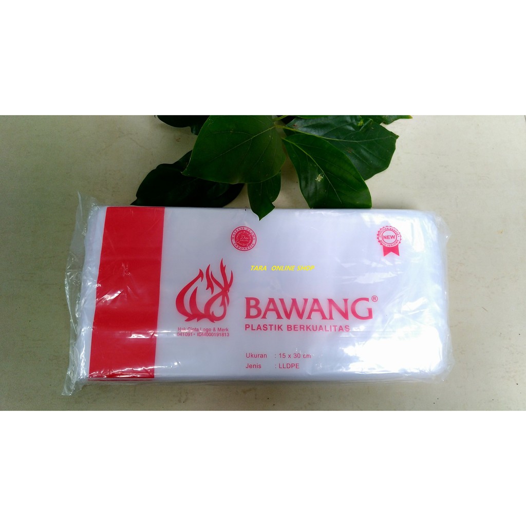 Jual Plastik Pe 1kg Ukuran 15 30 Cm Merk Bawang 7022504 Shopee Indonesia