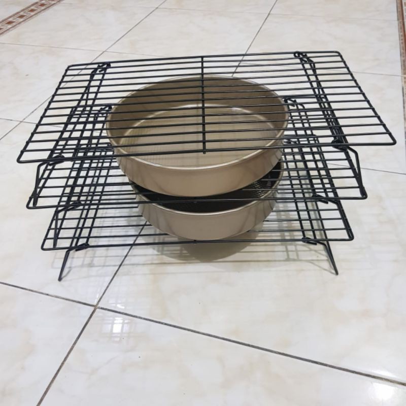 Jual Cooling rack susun 60x40 cm rak kue mendinginkan cake roti 3 ...