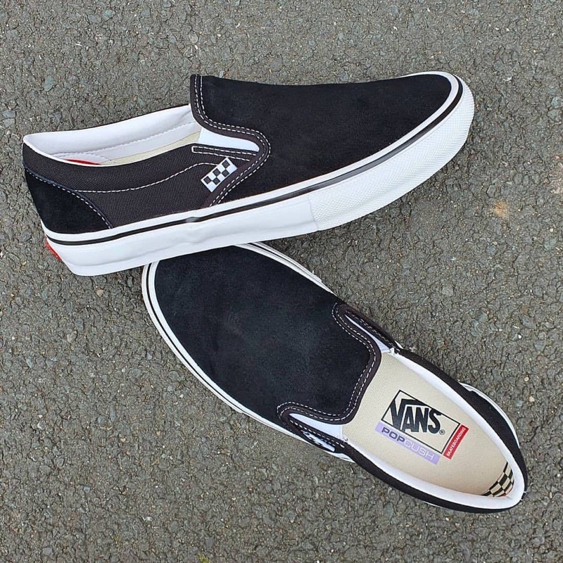 Jual VANS SKATE SLIP ON PRO BLACK WHITE ORIGINAL Shopee Indonesia