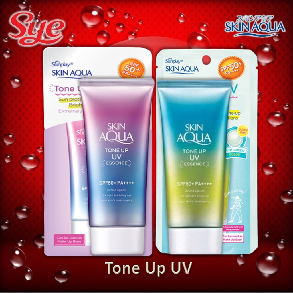 Jual Skin Aqua Tone Up Uv Sunscreen Essence Spf50+ 40gr , Ungu Lavender ...