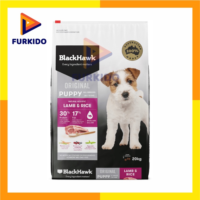 Jual BlackHawk / Black Hawk Dog Food Puppy Lamb Rice Original 20 Kg