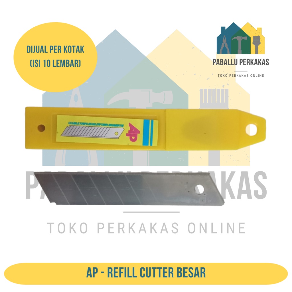 Jual Isi Refill Cutter Besar AP / Mata Pisau Cutter Besar / Isi Pisau ...