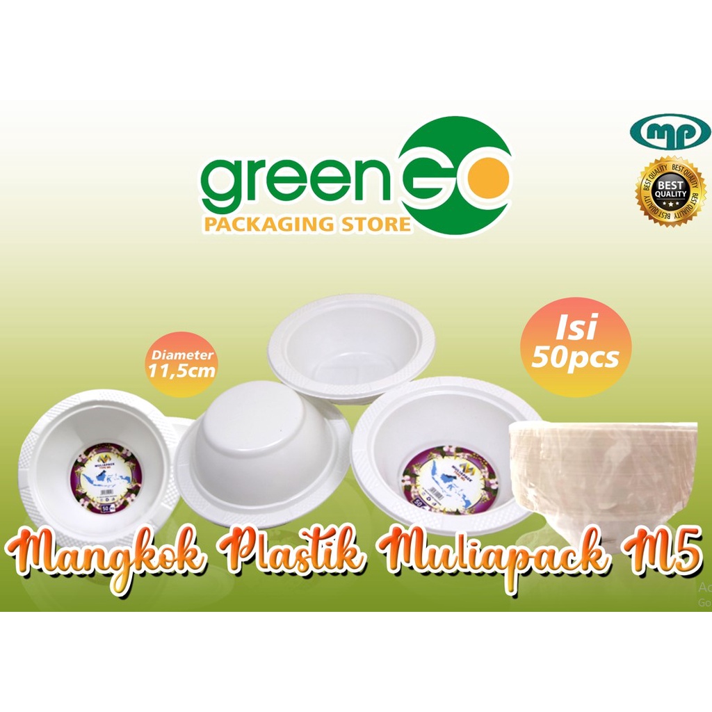 Jual Mangkok Plastik Putih M5 Isi 50pcs Muliapack Mangkok Sekali Pakai