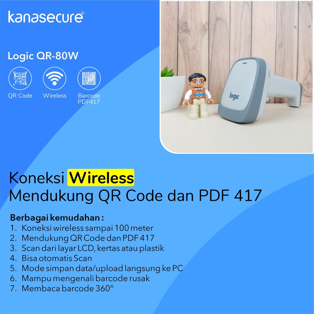 Jual LOGIC QR-80W | SCANNER BARCODE 2D LOGIC QR-80W Wireless | Shopee ...