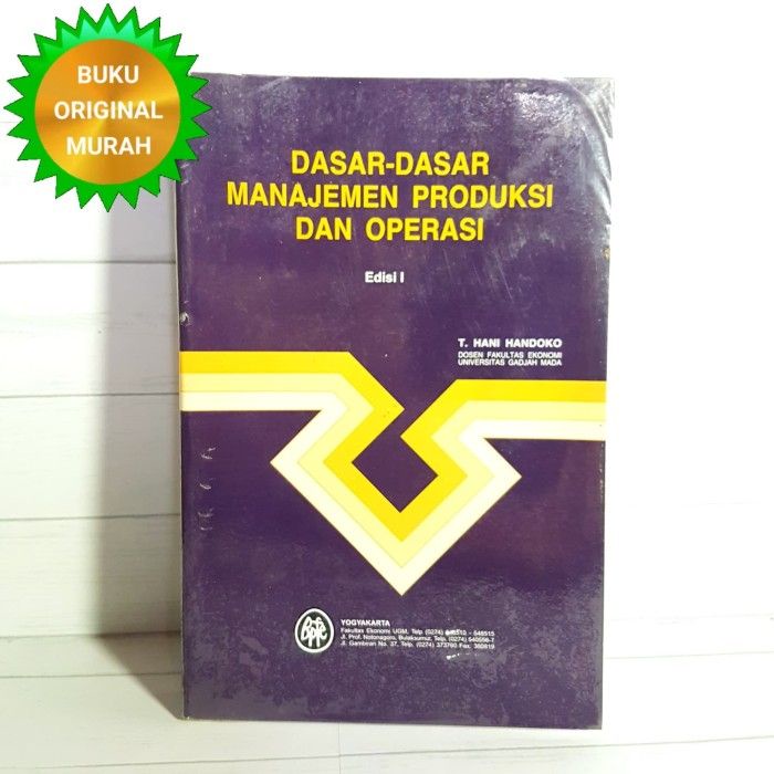 Jual ORIGINAL Dasar-Dasar Manajemen Produksi Dan Operasi Edisi 1 ...