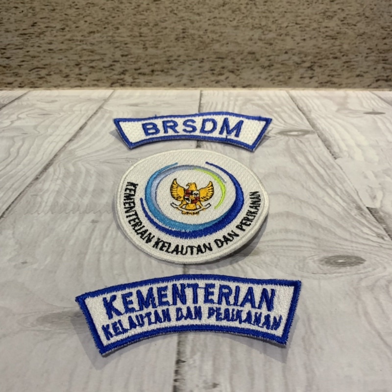Jual LOGO EMBLEM PATCH ATRIBUT BEDGE LOGO BORDIR KKP LOGO KEMENTRIAN ...