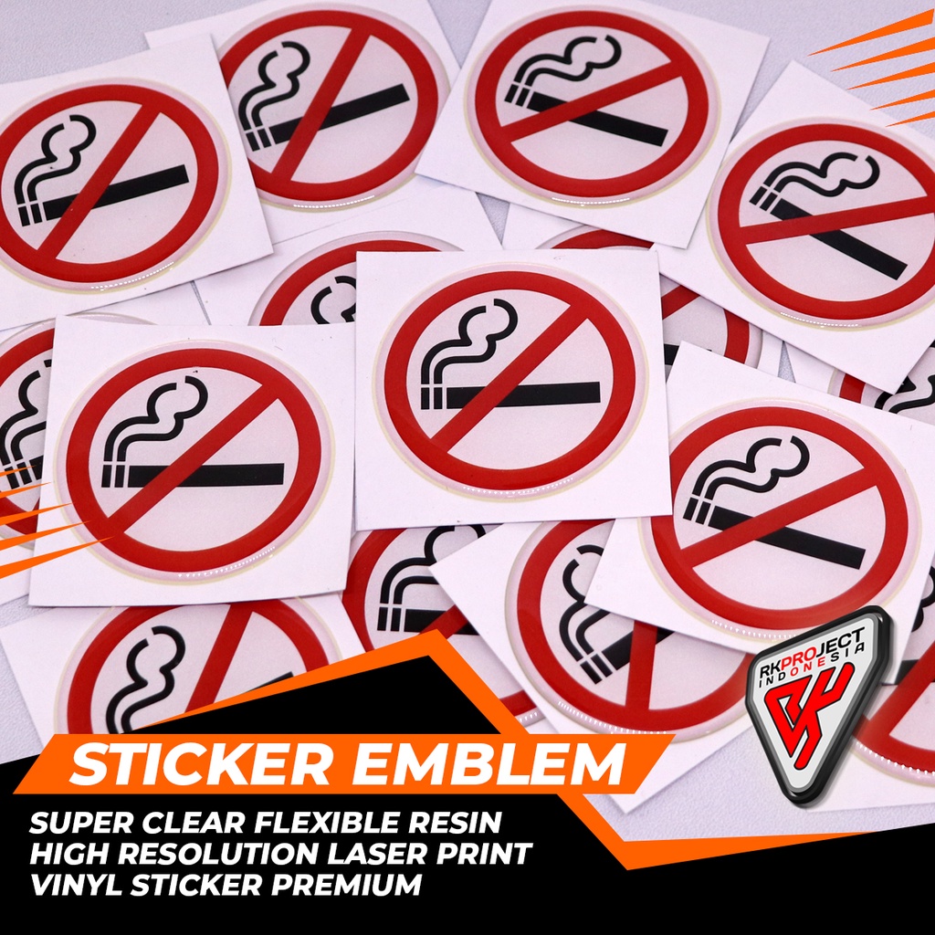 Jual STIKER TIMBUL EMBLEM STICKER RESIN LENTUR DILARANG MEROKOK ...