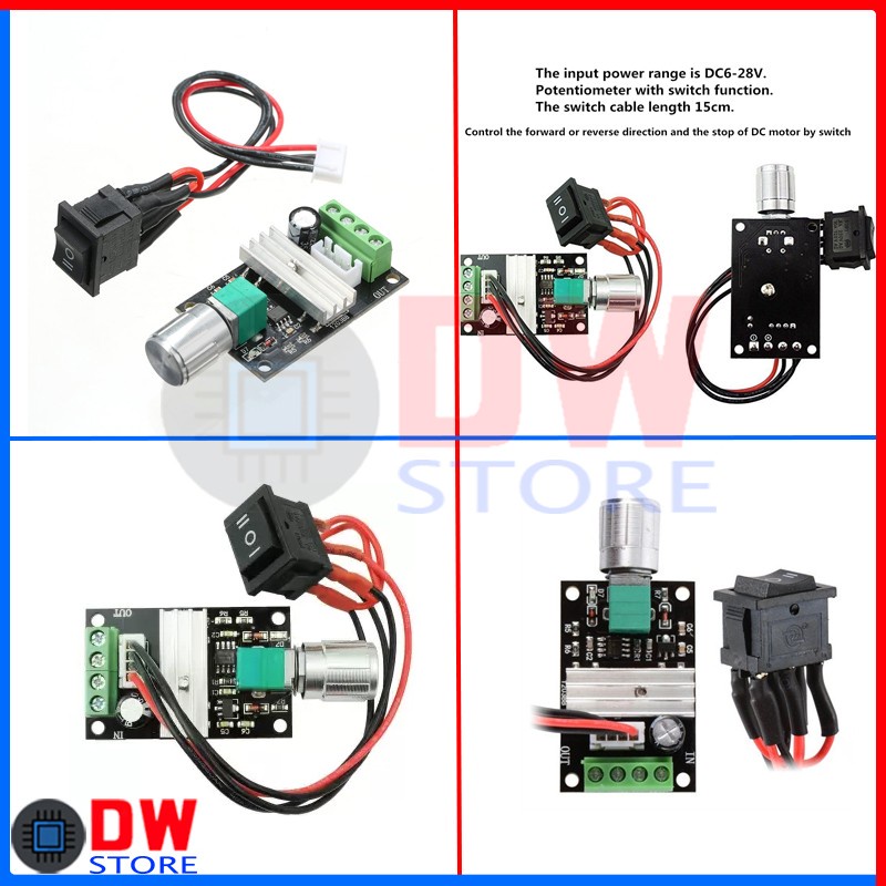 Jual PWM DC 3A Speed Motor Dinamo Controller Saklar Pembalik Arah 6V ...