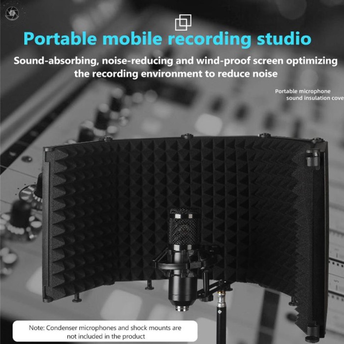 Jual GM Foldable Adjustable Sound Absorbing Vocal Recording Panel ...