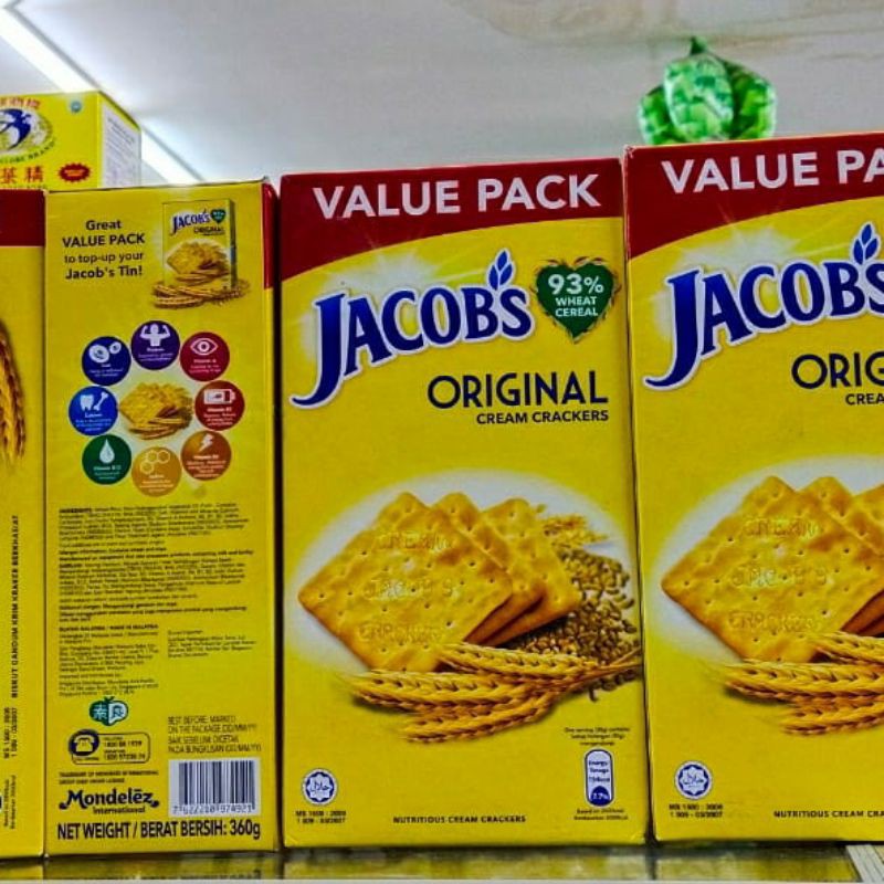 Jual BISKUIT JACOBS ORIGINAL CREAMCRACKERS PRODUK MALAYSIA Shopee Indonesia