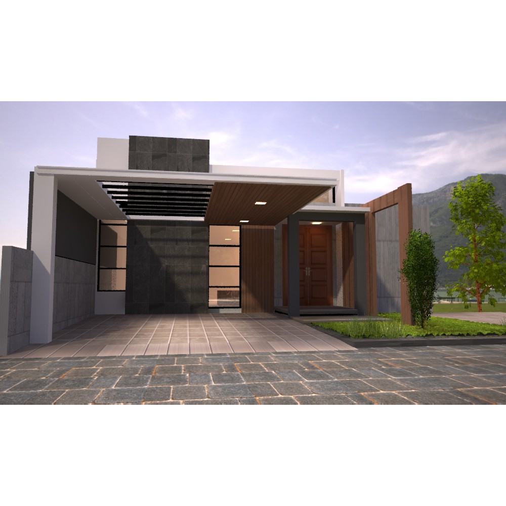 Jual Desain Rumah Minimalis 1 Lantai Type 70 ukuran 7 X 15 meter