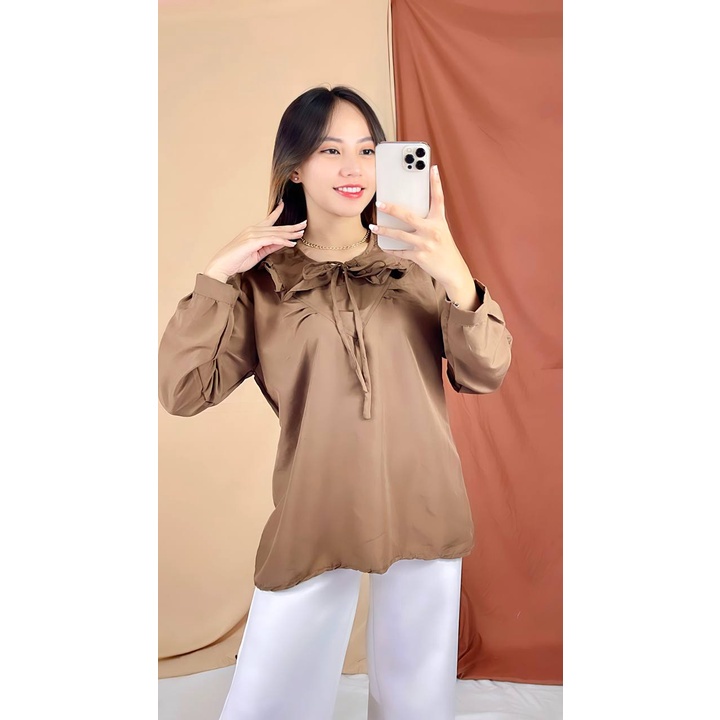 Jual MAHYA HYO BLOUSE Dealova Oversize Baju Pakaian Atasan Blus Wanita