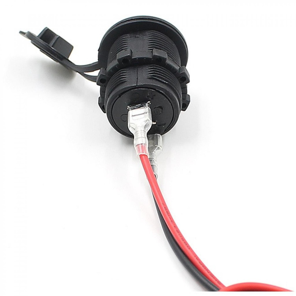 Jual Powstro Dual USB Port Charging 12-24V for Motorcycle | Shopee ...