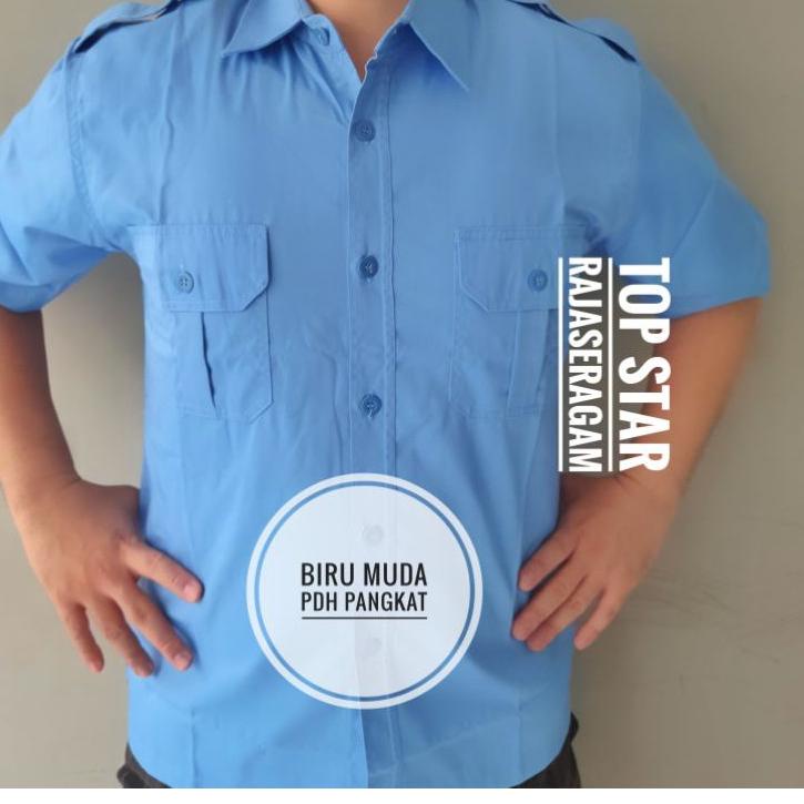 Jual Miliki Seragam Biru Muda Katun Trans TV Baju Net TV PDH PDL ...