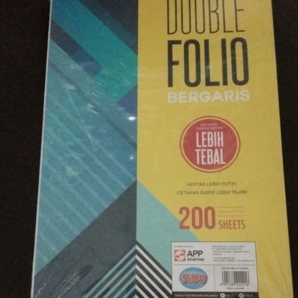 Jual Kertas Double Folio Bergaris Sidu 200 Sheets Shopee Indonesia 0937