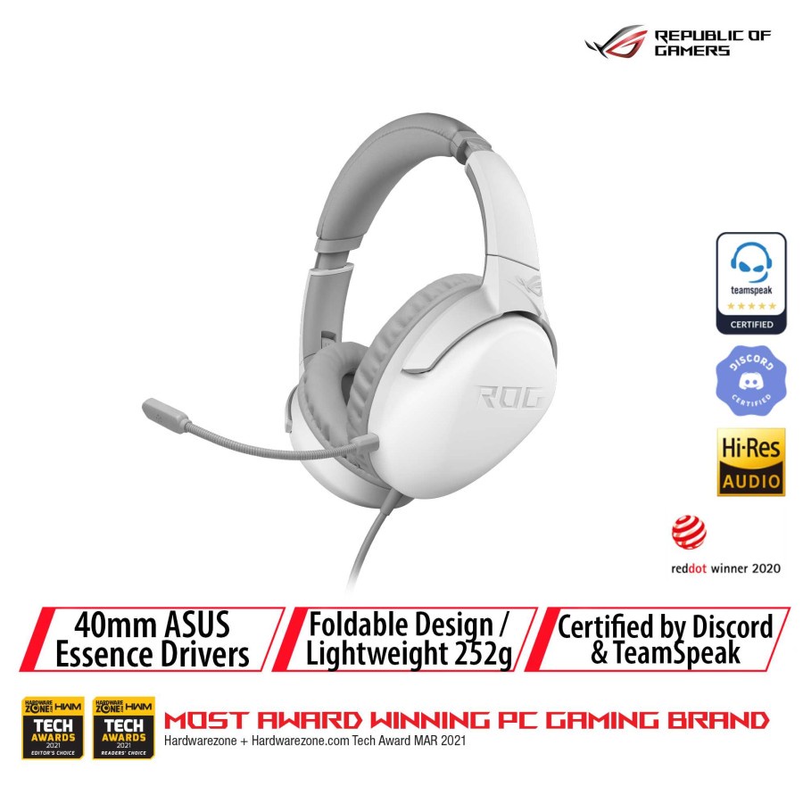 Jual ASUS ROG STRIX GO CORE MOONLIGHT - 3.5mm Gaming Headset White ML ...