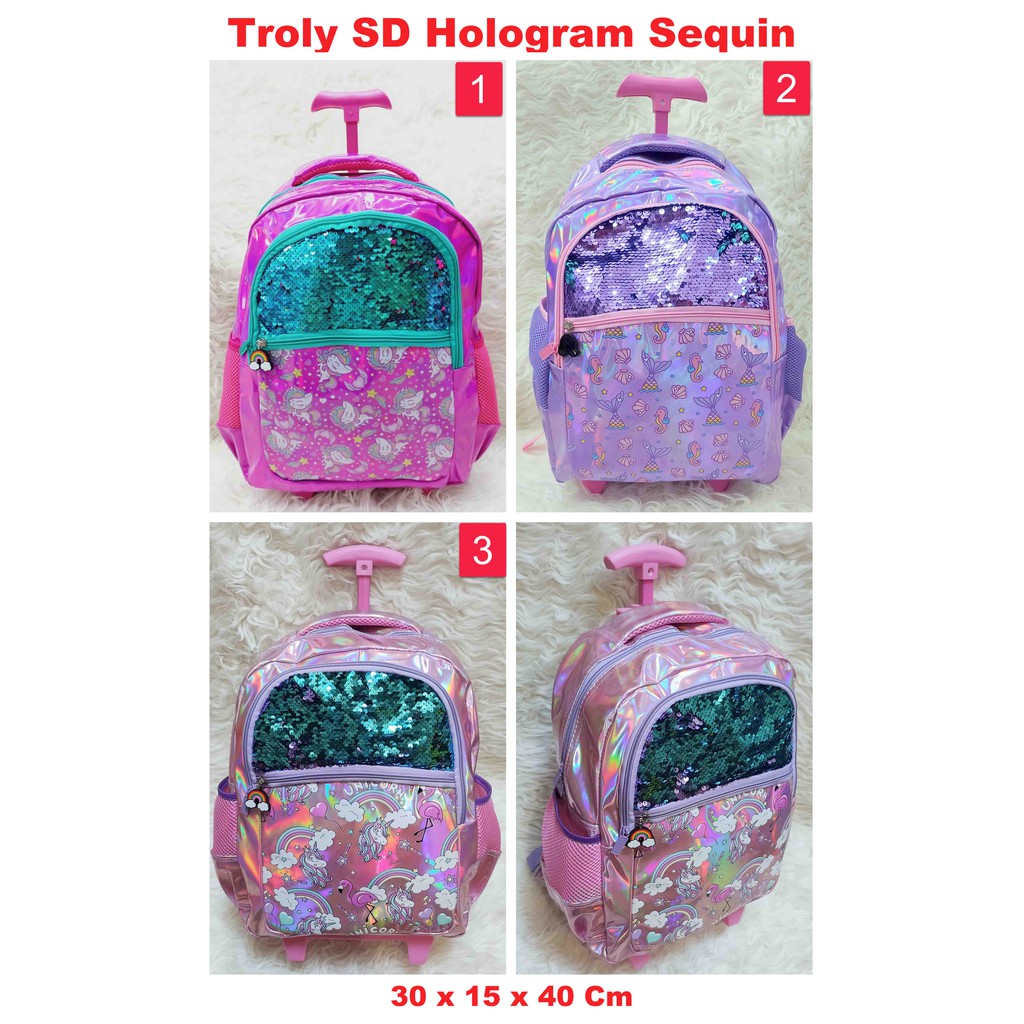 Jual Tas Koper Ransel SD Sequin Hologram Seperti Smiggle Backpack Bag ...