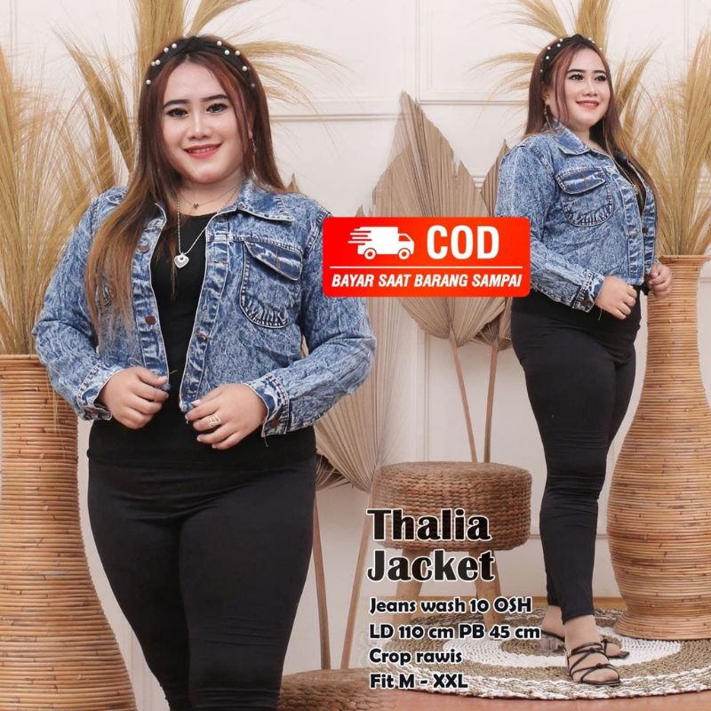 Jual JAKET CROP JUMBO JEANS DENIM WANITA JAKET CEWEK TERBARU MURAH
