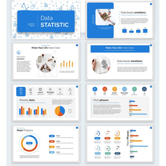 Jual NS Data Statistic PowerPoint Presentation Template | Shopee Indonesia