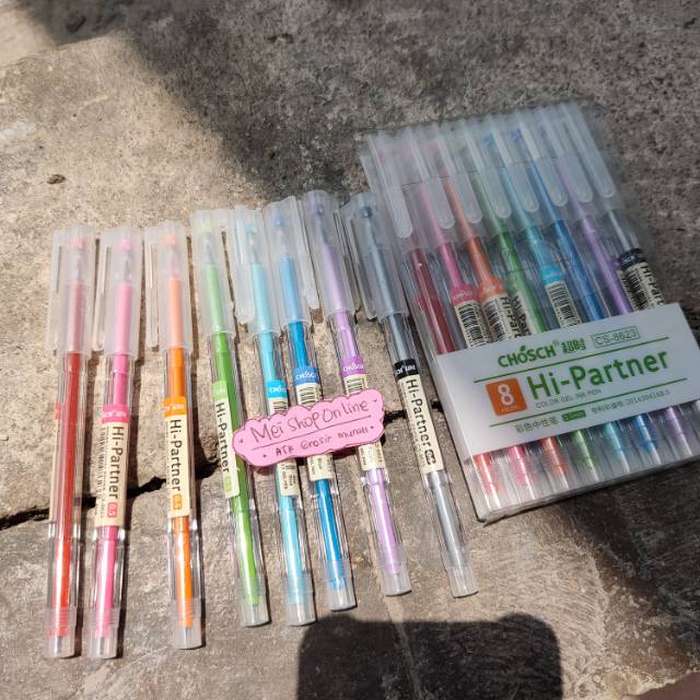 Jual Pulpen Gel Set 8 Warna BEST INK BEST PEN EVER!! | Shopee Indonesia