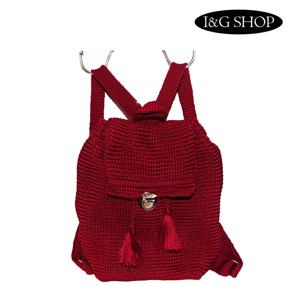 Jual Tas Handbag / Ransel Wanita Kecil Model Rumput Hollow Rajut ...