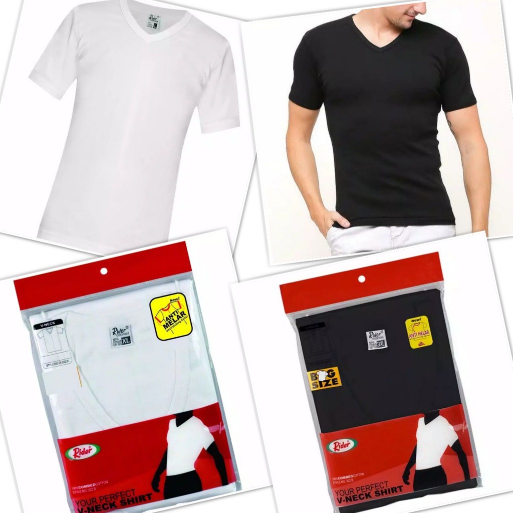 Jual Rider Kaos Dalam Oblong R222B Kerah V Neck | Shopee Indonesia