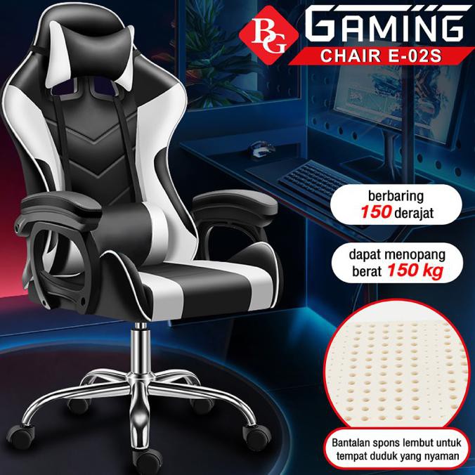 Jual Bg Sport Chair Gaming Kursi Gaming Model E S White