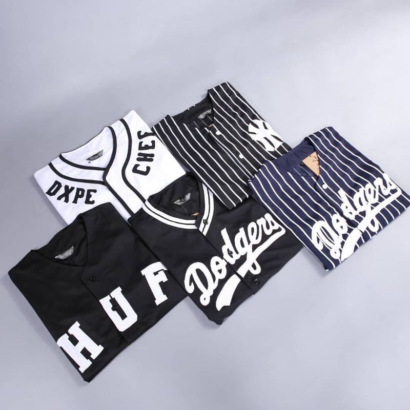 Promo Baju baseball jersey baseball Pria Wanita Dodgers yellow Diskon 20%  di Seller Dunia Aksesoris - Karanganyar, Kota Bandung