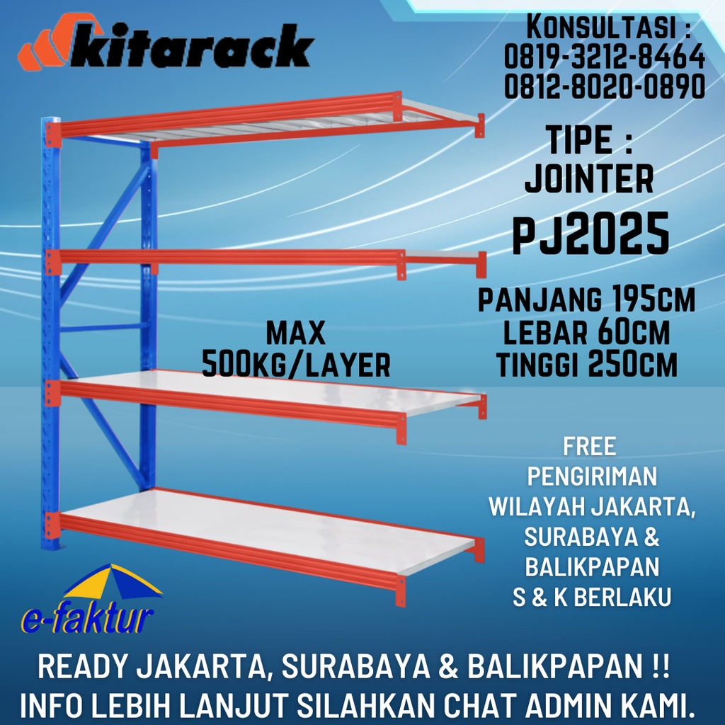 Jual KITARACK MULTIFUNCTION WAREHOUSE RACK - PJ2025 JOINTER SAMBUNGAN ...