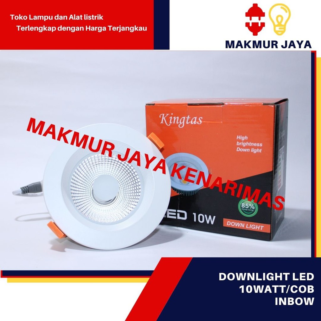Jual Downlight LED Inbow COB 10 Watt/lampu plafon inbow led murah ...