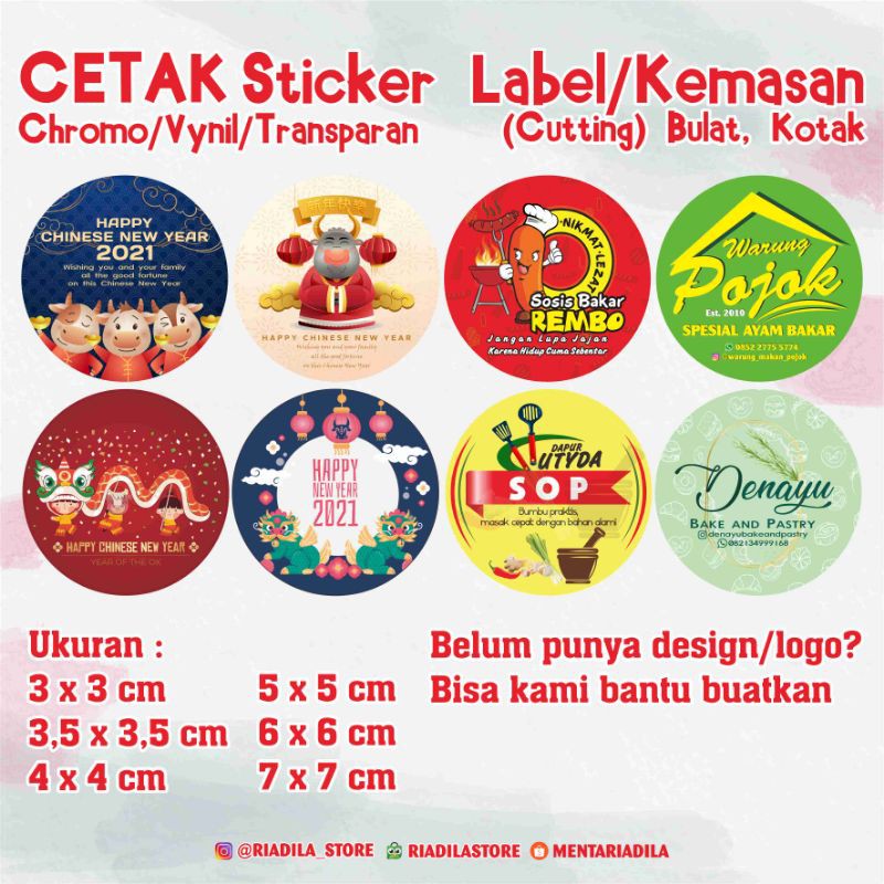 Jual Sticker Label Produk | sticker kemasan | sticker bulat | sticker ...