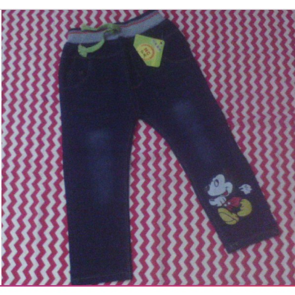 Disney Bordir Mickey Celana Pnedek Wanita