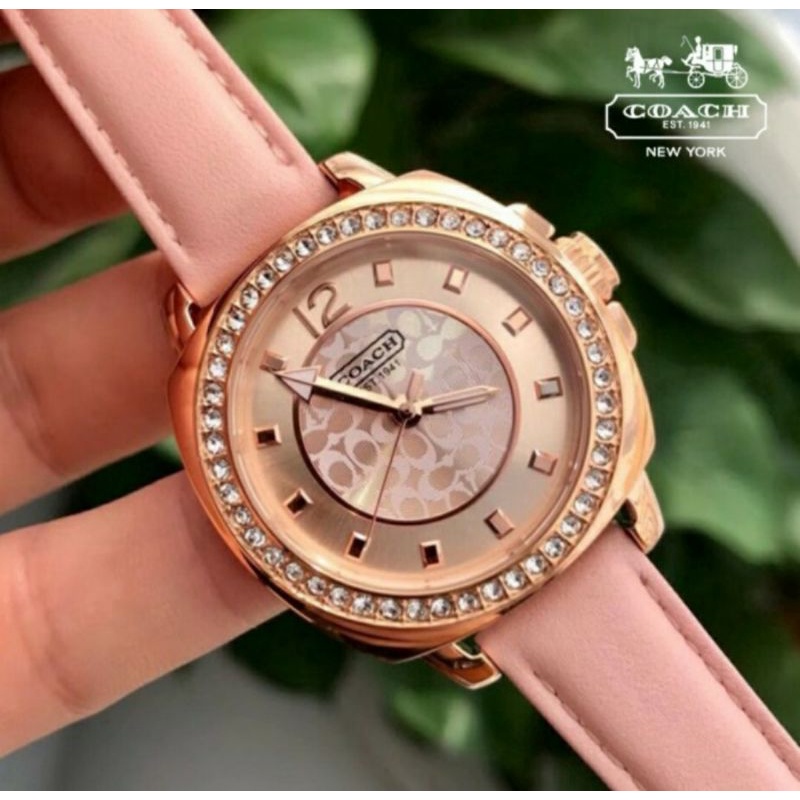 Jual Original 100 Jam Tangan Coach Rosegold Wanita Classic Leather