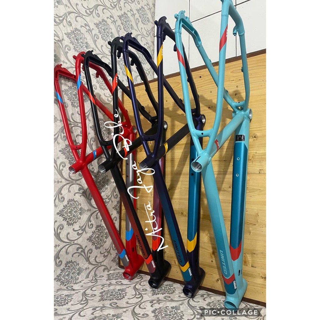 Frame United Speed 27.5 inner Cable Alloy Black Red Size 15 dan 17 Biru S