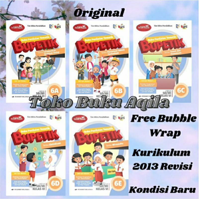 Jual Buku Bupetik 6A 6B 6C 6D 6E 6F 6G 6H 6I Kelas 6 SD K13 Revisi ...