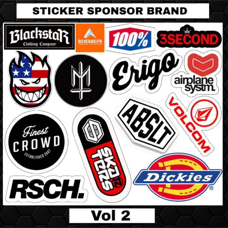 Stiker Sponsor Distro Anti Air Pack Isi Banyak