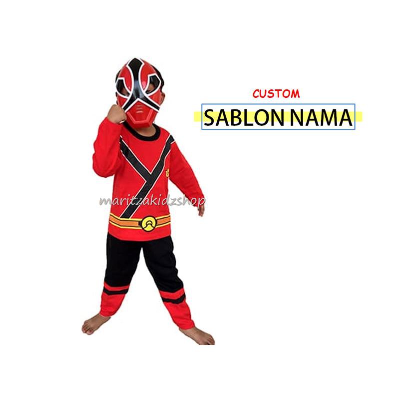 Jual Baju Anak / Stelan / Kostum Power Ranger Samurai Topeng Plastik ...