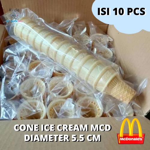Jual CONE ICE CREAM MCD CONE ES KRIM DIAMOND DIAMETER 5.5 CM ISI 10