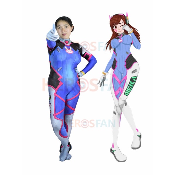 Jual Preorder D Va Costume Cosplay Femalewomengirlslady Halloween Cosplay Dva Zentai Catsuit 