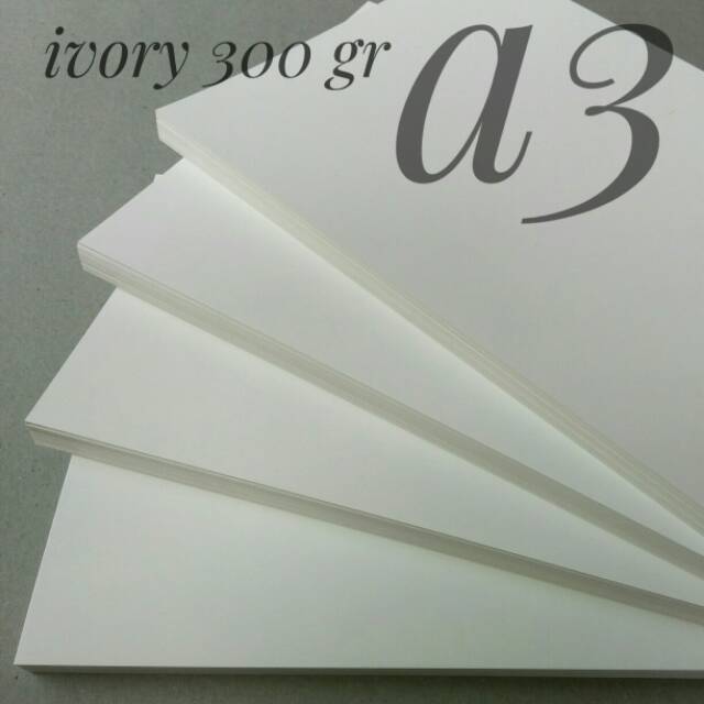 Jual ( 50 Lembar ) Kertas Ivory 300 Gsm Uk A3 / 29.7 cm X 42 cm ...