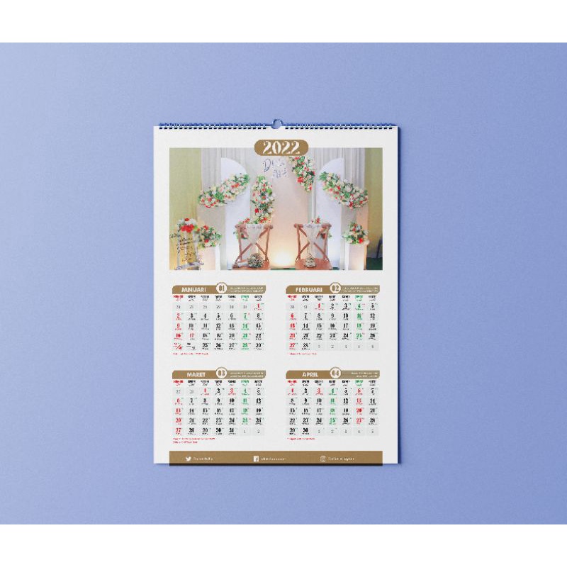 Jual Kalender Dinding 2023 Spiral A3+ Bisa Satuan Custom Desain Kertas ...