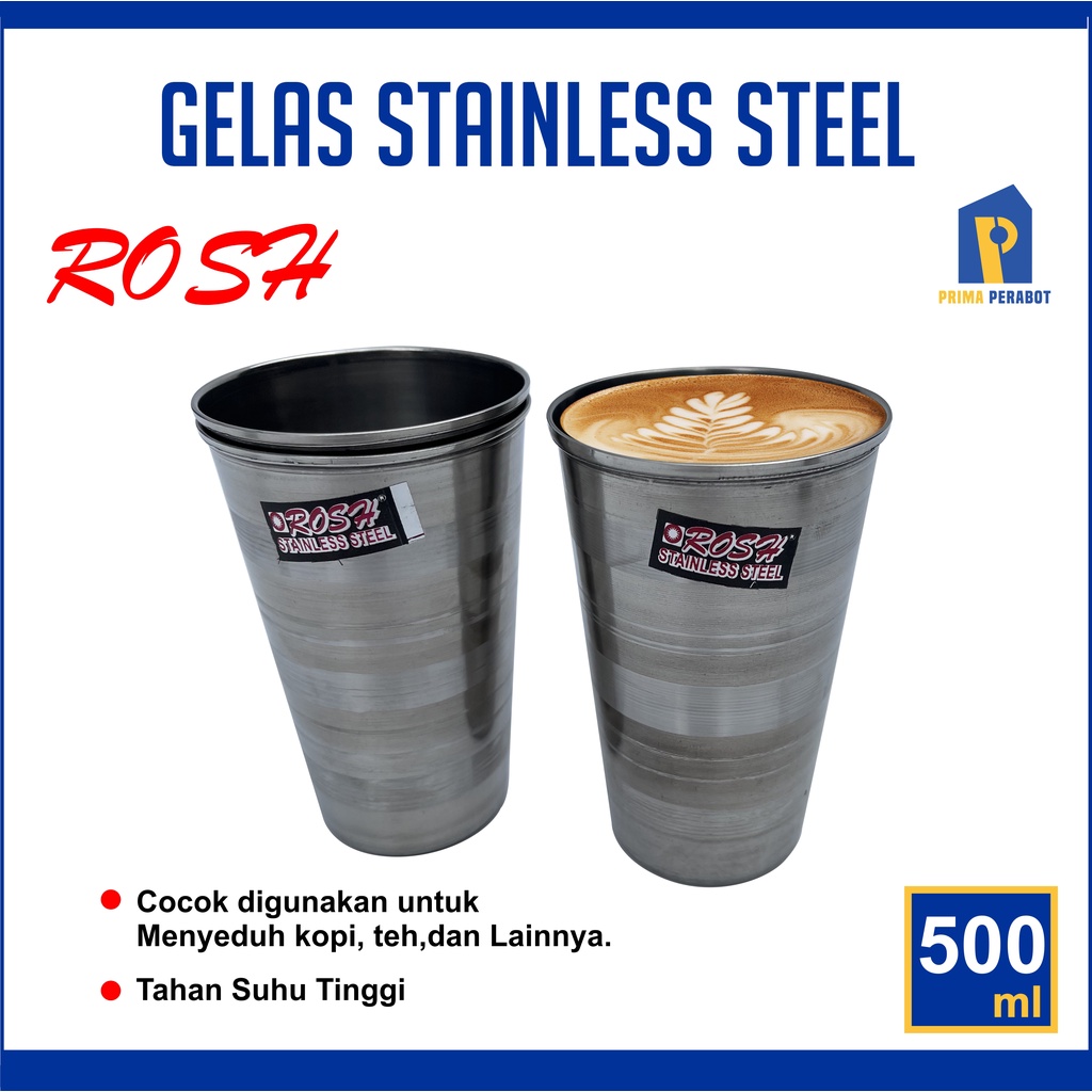 Jual Gelas Tumbler Ml Rosh Stainless Tebal Mug Stainless Jumbo Shopee Indonesia