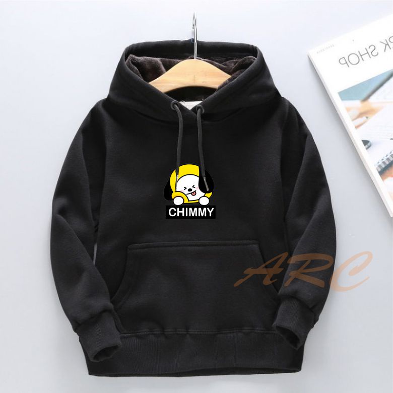 Jual Jaket CHIMMY Hoodie anak BTS BT21 Flecce Tebal Sweater Anak