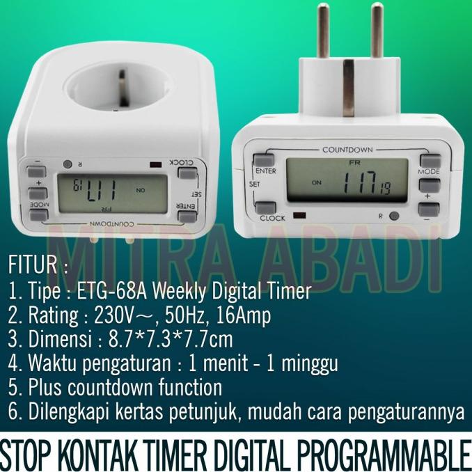 Jual Stop Kontak Timer Digital Programmable | Shopee Indonesia