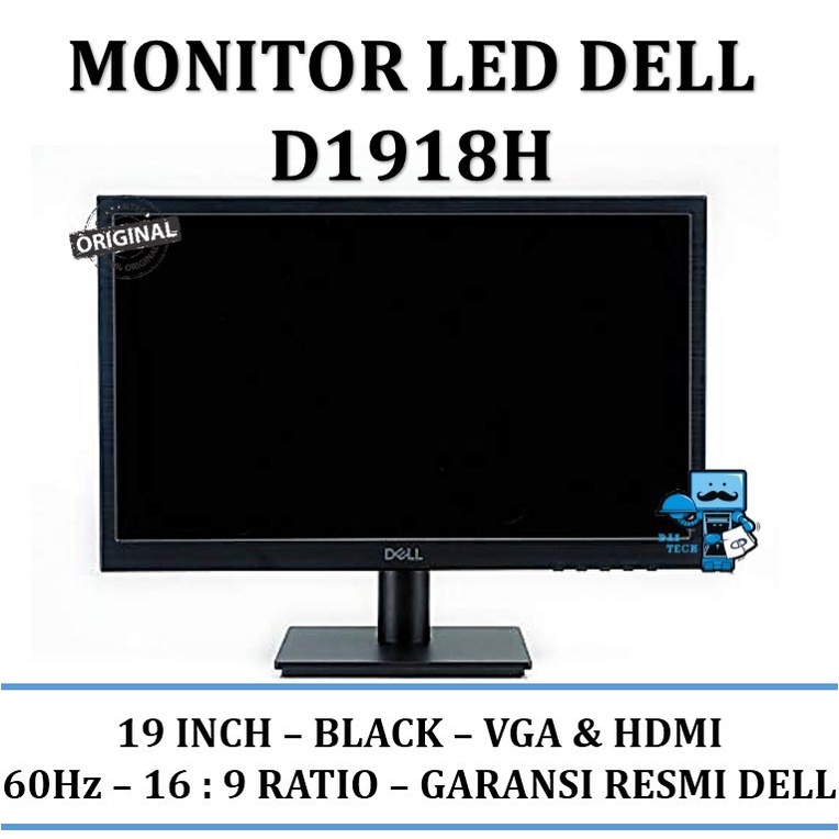 Jual Monitor Dell Led D1918h 19 Black Garansi Resmi Shopee Indonesia